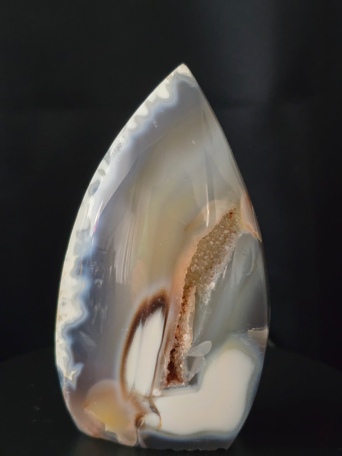 Orka Agaat Vlam met Druzy