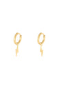 Oorbellen Bolt Goud kleur Stainless Steel
