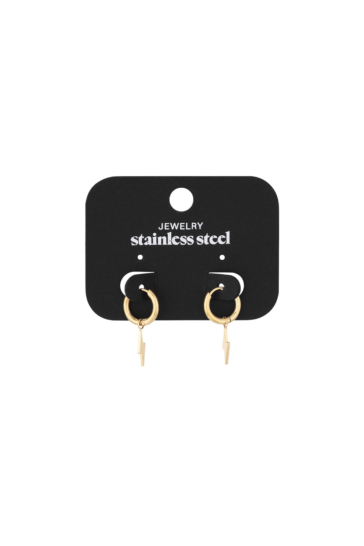 Oorbellen Bolt Goud kleur Stainless Steel