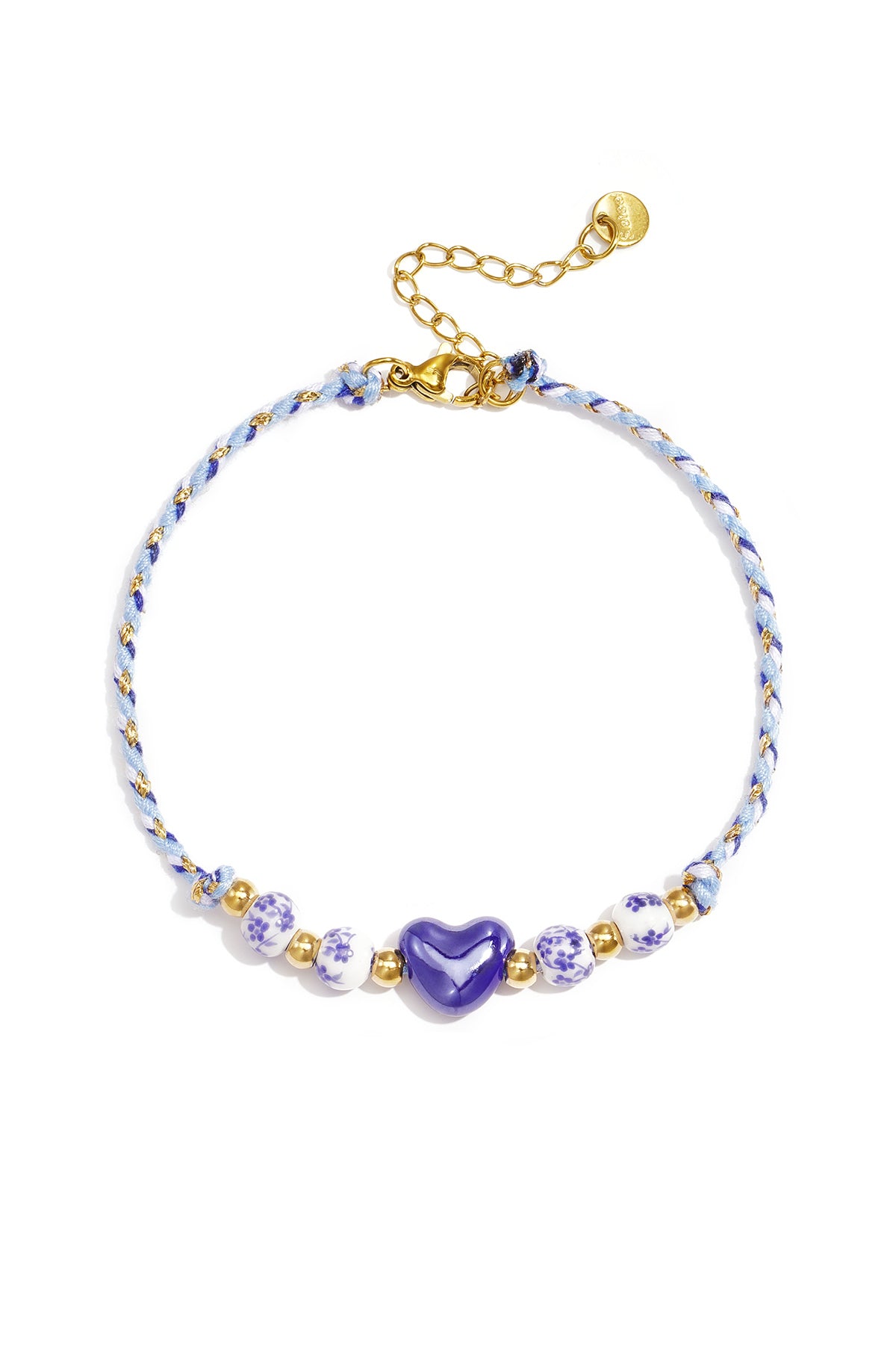Enkelbandjes van touw met hartje, casual, dagelijks en romantisch design, dames sieraden