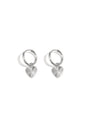 RVS oorbellen hart Stainless Steel