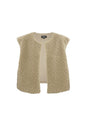 Woven Polyester Fiber Vrouwen Vest Casual Solid Color Fall/Winter