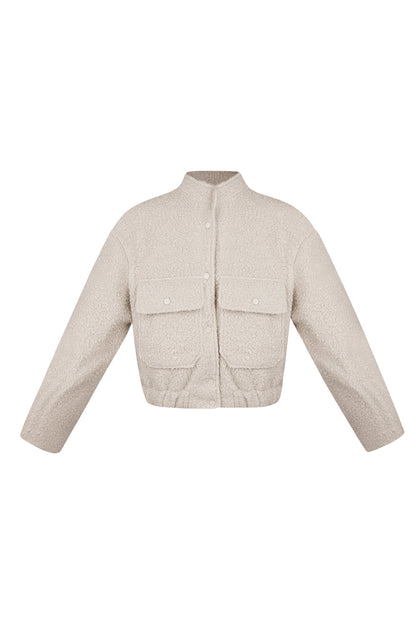 Geweven Polyestervezel Vrouwen Jas Casual Solide Kleur Herfst/Winter
