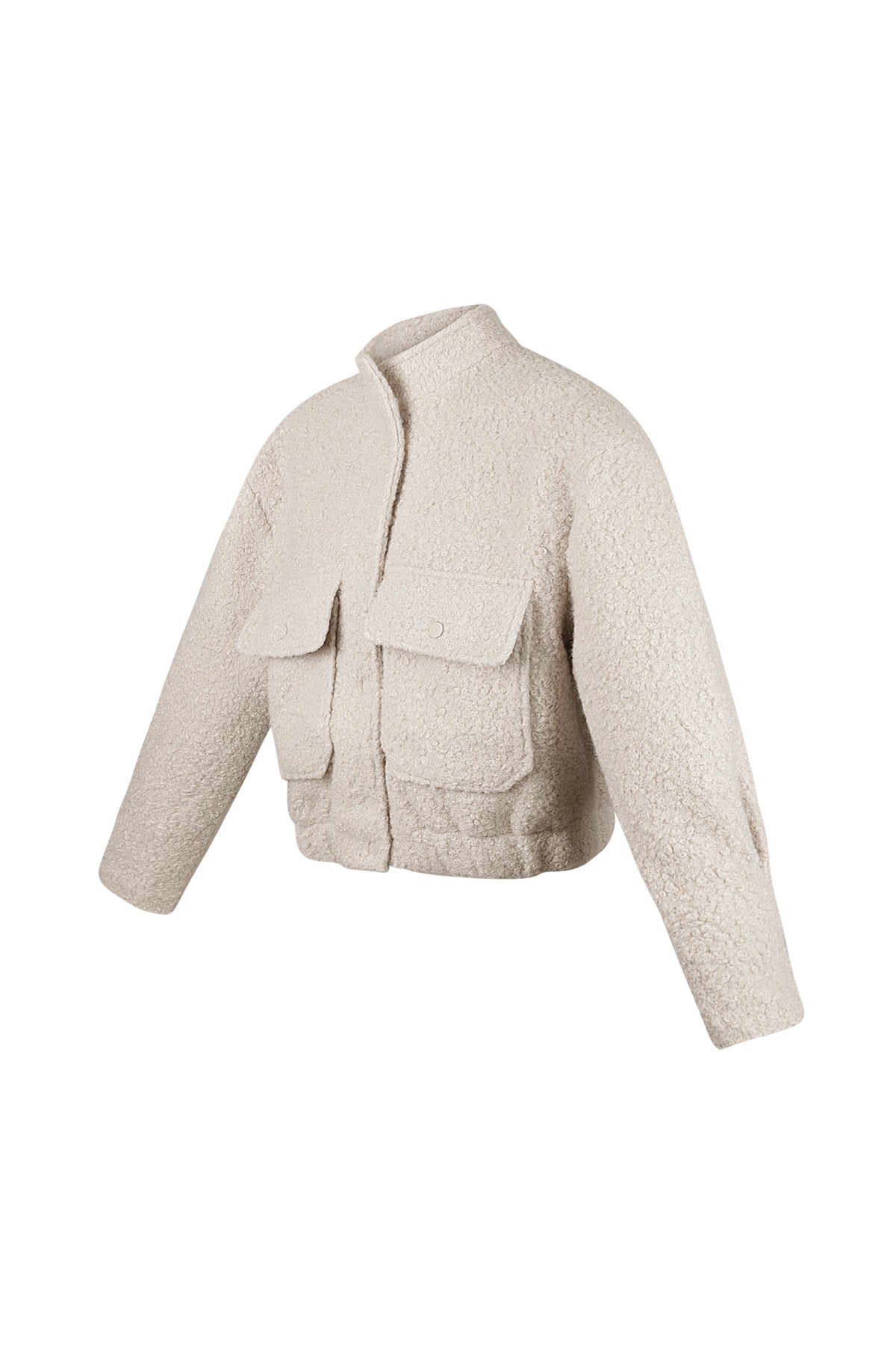 Geweven Polyestervezel Vrouwen Jas Casual Solide Kleur Herfst/Winter