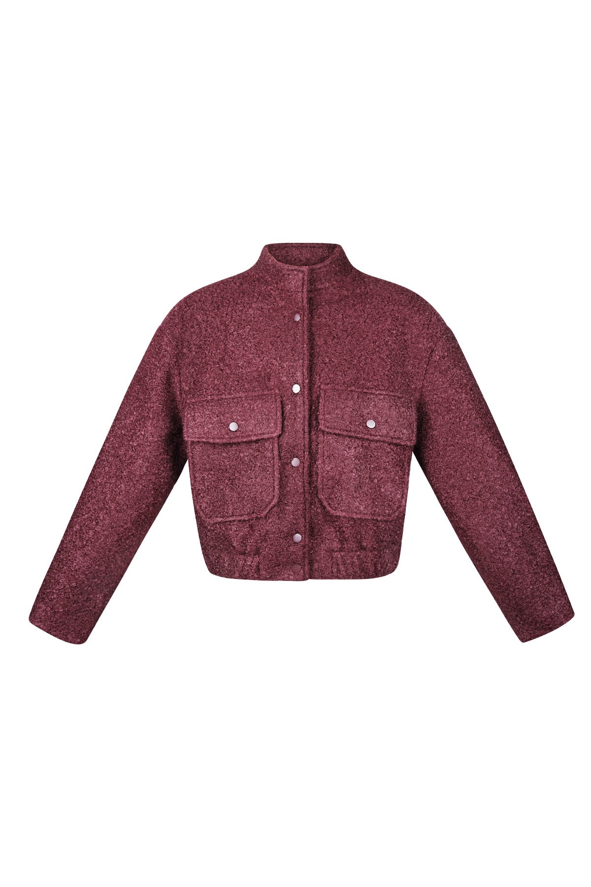 Geweven Polyestervezel Vrouwen Jas Casual Solide Kleur Herfst/Winter
