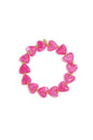 Elastieken hartjes kralenarmband