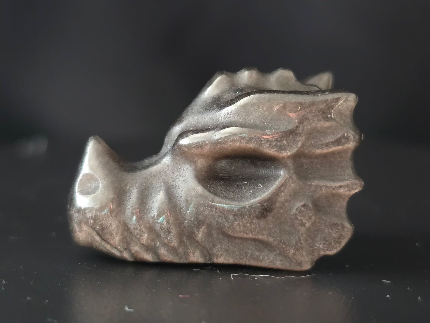Silver Obsidiaan Drakenkop