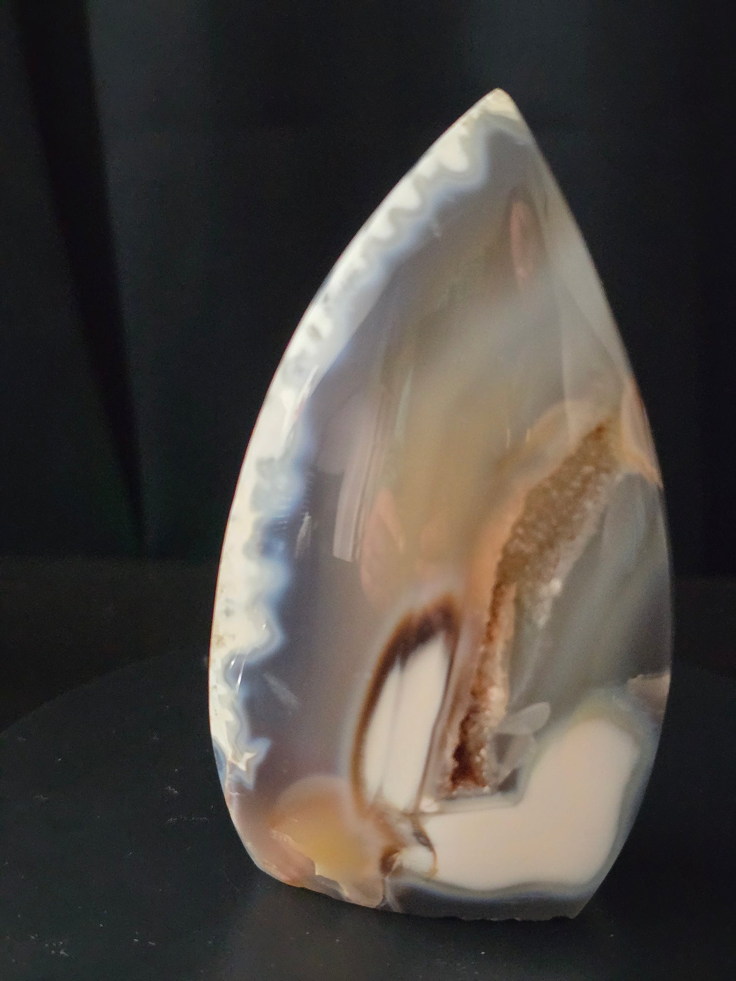 Orka Agaat Vlam met Druzy