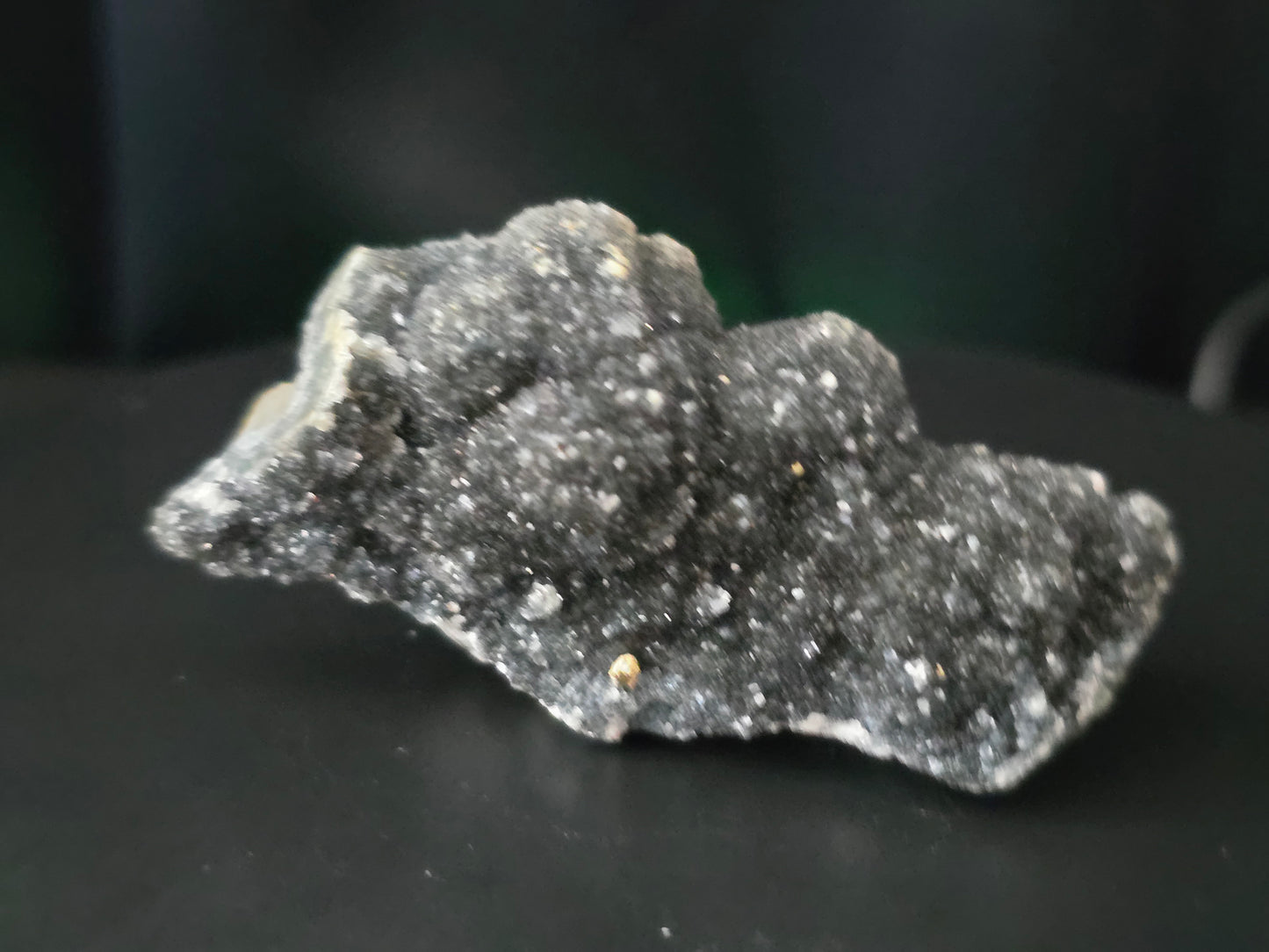 Zwarte Druzy Agaat / Chalcedoon Cluster