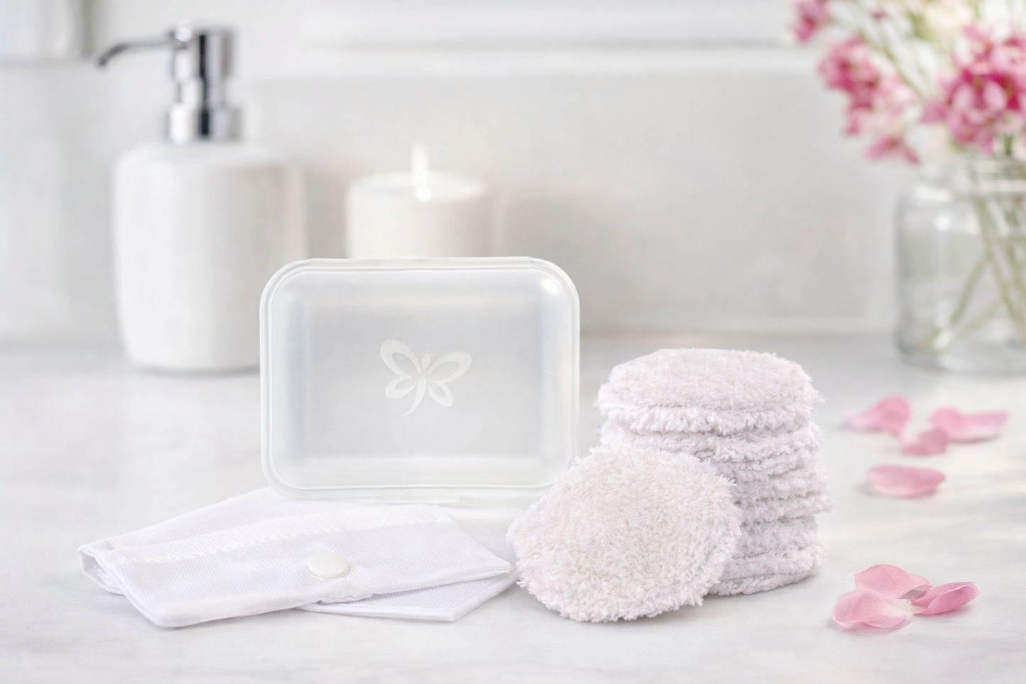 Make-up pads 7st. met waszak