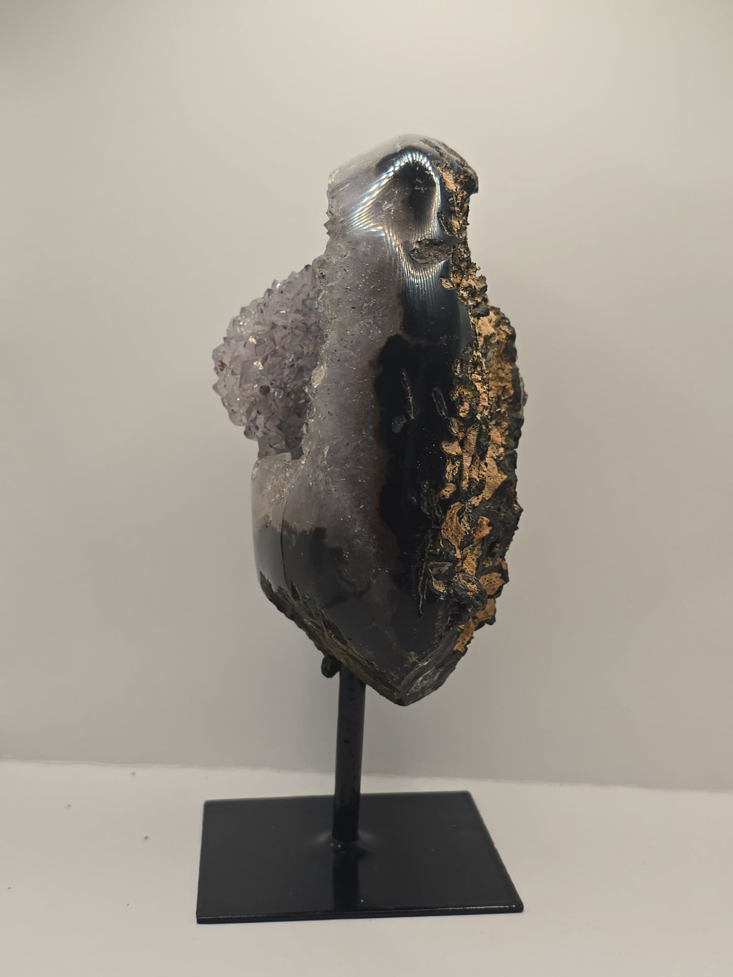 Agaat–Amethistdruse op standaard
