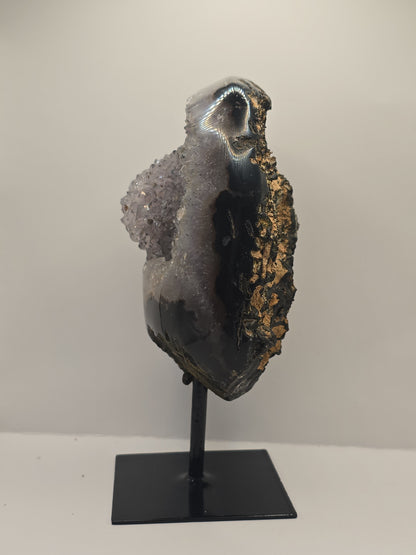 Agaat–Amethistdruse op standaard