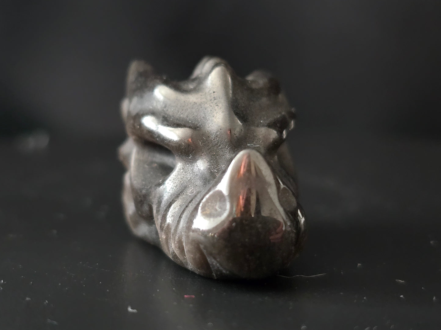 Silver Obsidiaan Drakenkop