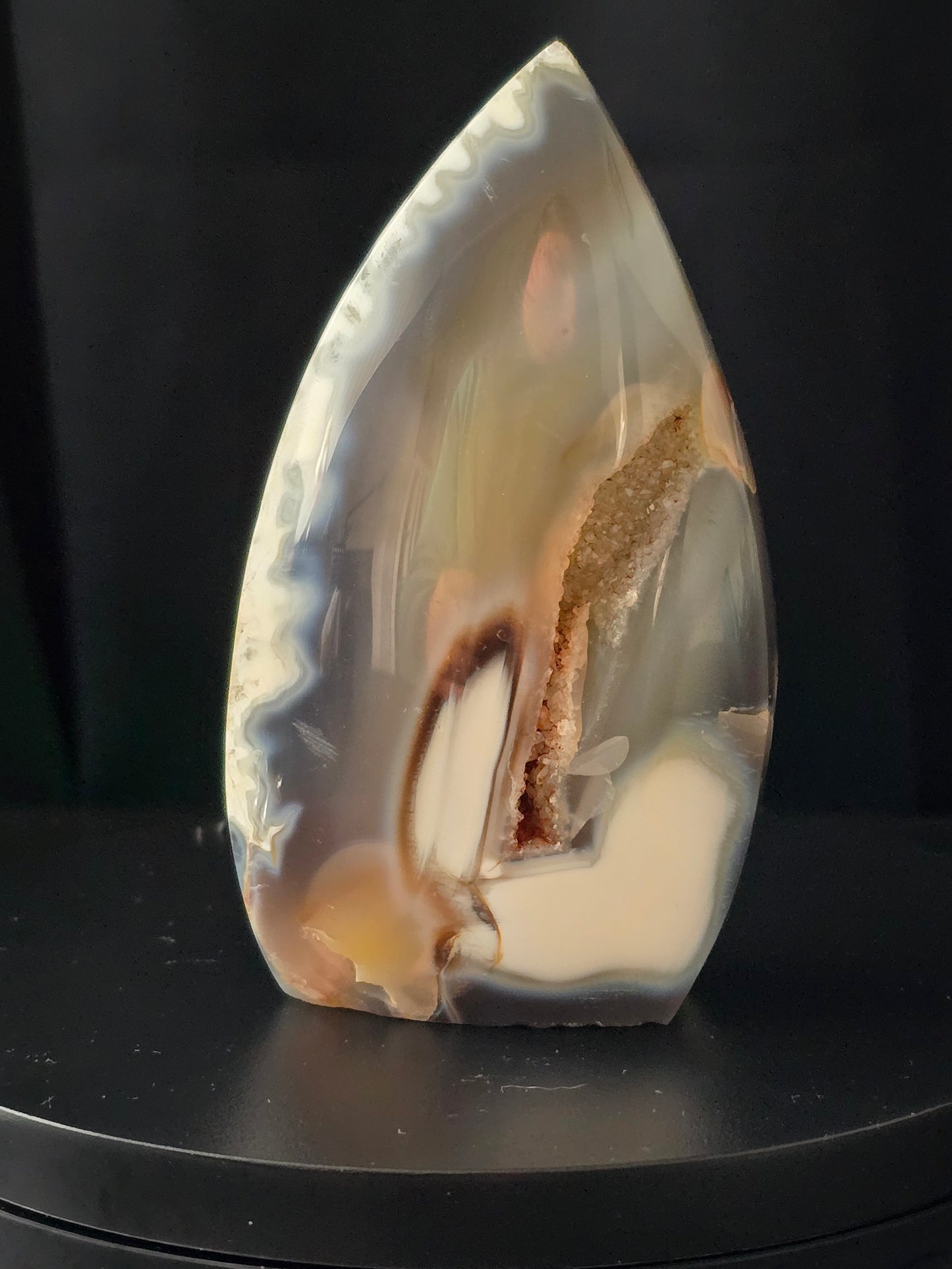 Orka Agaat Vlam met Druzy