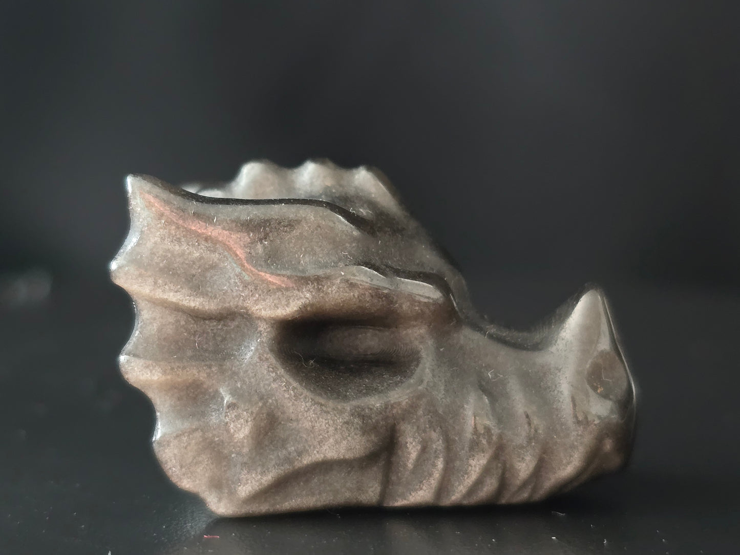 Silver Obsidiaan Drakenkop