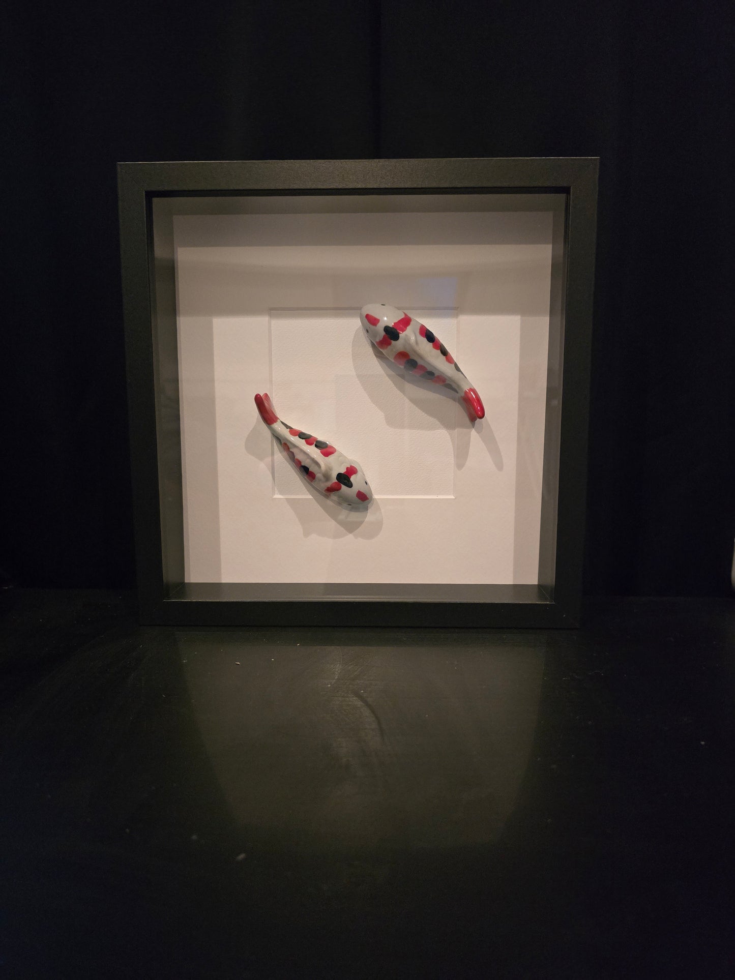 Handgemaakt Koi Kunstobject in Diepe Fotolijst