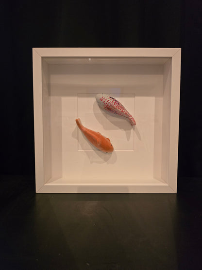 Handgemaakt Koi Kunstobject in Diepe Fotolijst