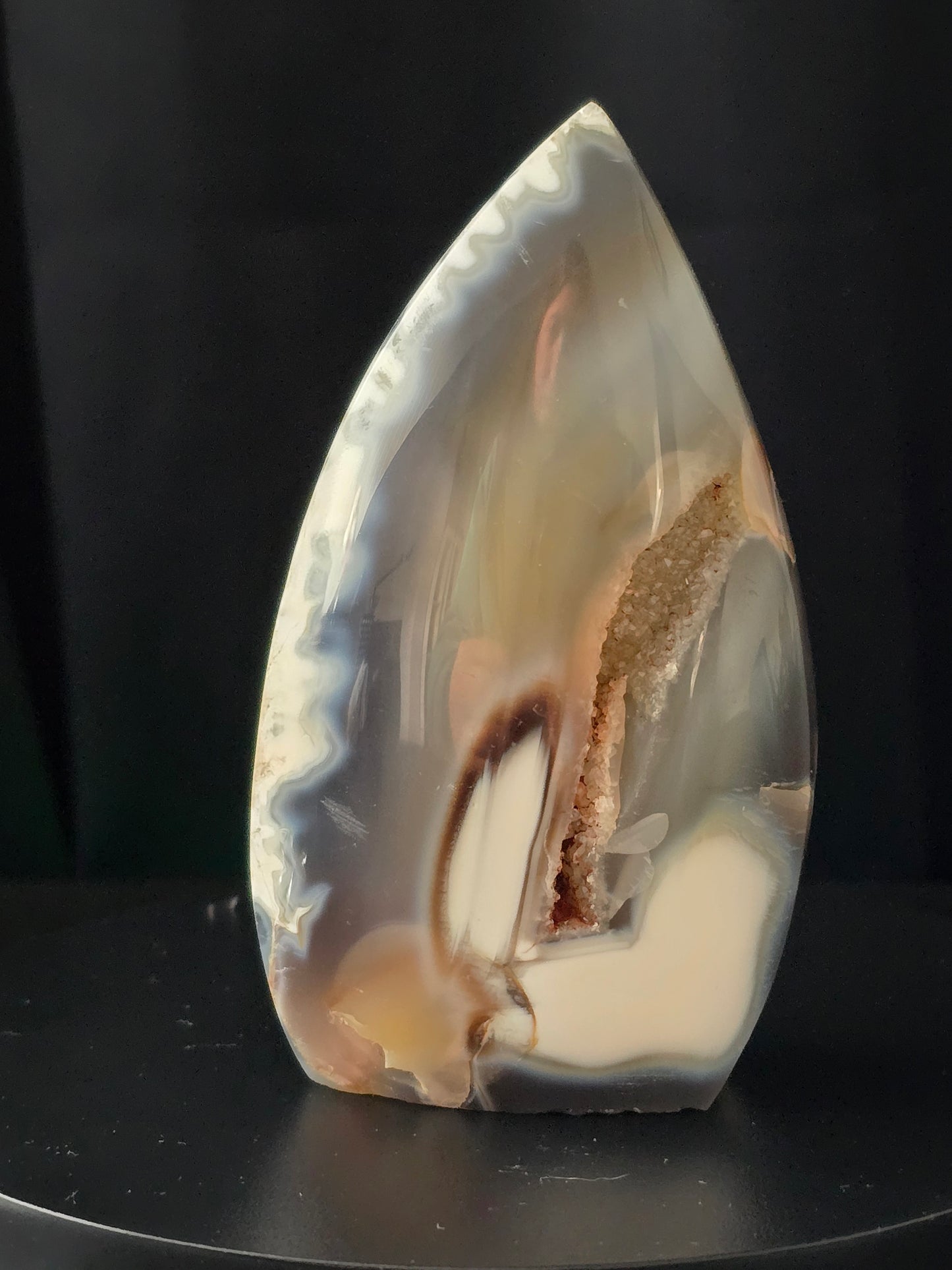 Orka Agaat Vlam met Druzy