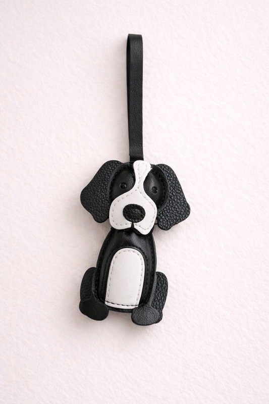 Honden Sleutelhanger Zwart-Wit – Schattige Honden Hanger