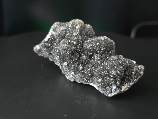 Zwarte Druzy Agaat / Chalcedoon Cluster