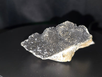 Zwarte Druzy Agaat / Chalcedoon Cluster