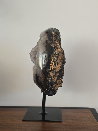 Agaat–Amethistdruse op standaard