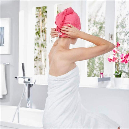 Haarturban één maat, pink